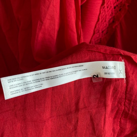 NWOT Free People Oversized “Dream On” Embroidery Tiered Peasant Pocket Maxi - Picture 14 of 16